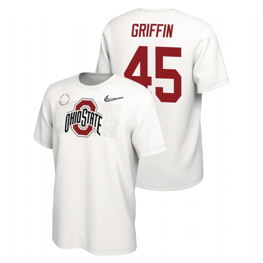 Ohio State Buckeyes Men's NCAA Archie Griffin #45 White Nike Playoff College Football T-Shirt NUU0149JW